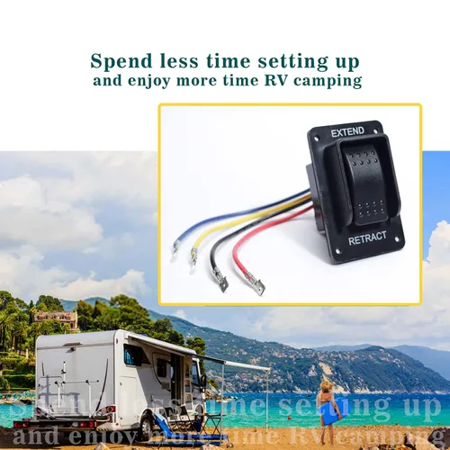 Vista 6 de 387874 Interruptor estabilizador de potencia con reemplazo de arnés para componentes de remolque Lippert 12V Extender Retract para gatos