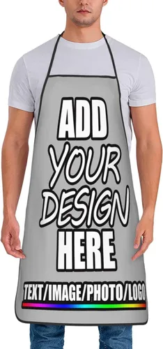 Vista 16 de Delantal personalizado personalizado para añadir nombre, foto, texto, logotipo, cocina ajustable para cocinero para hombres y mujeres