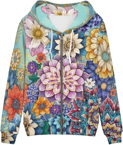 Vista 28 de Showudesigns Sudaderas con capucha y cremallera para mujer XS-5XL Un pollo