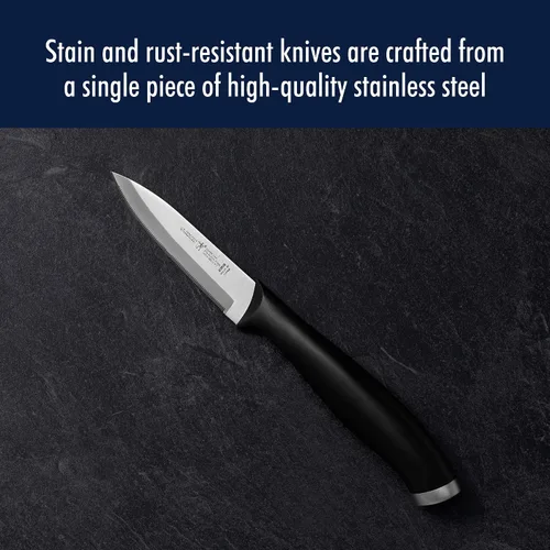 Vista 5 de HENCKELS Silvercap - Juego de cuchillos de cocina de 3 piezas, cuchillo de chef, cuchillo de pelar, cuchillo utilitario, diseño alemán informado por