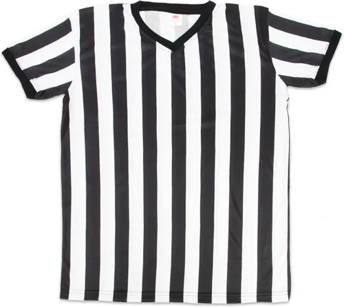 Vista 3 de Crown Sporting Goods, suéter para árbitro a rayas, oficial, para hombre, con cuello en V