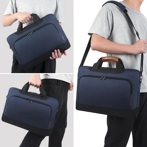 Vista 2 de DOMISO Bolso para portátil de 13.5-14 pulgadas, maletín de negocios, estuche para portátil, bandolera para MacBook Pro de 14 pulgadas modelo 2021