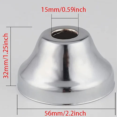 Vista 2 de Cubierta de pared de tubo de cubierta de brida cónica de acero inoxidable para tubos PEX de 1/2 "de cobre