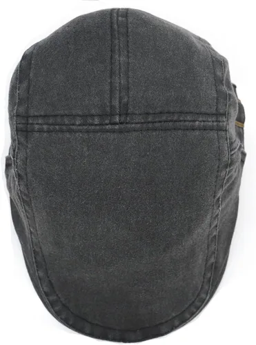 Vista 5 de Gorra vaquera de algodón ajustable unisex Negro