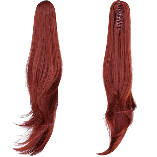Vista 25 de extensión de cola de caballo, extensión de pelo con pinza de 12" cola de caballo rizada corta Extensión de pelo sintético de aspecto natural