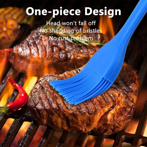 Vista 3 de Hhyn Juego de Cepillos de Silicona para Repostería 2 Piezas Resistente al Calor para Esparcir Aceite, Mantequilla, Salsa para Barbacoa, Parrilla