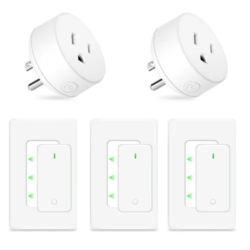 Vista 76 de NineLeaf - Enchufe de salida de control remoto, interruptor de luz de encendido y apagado inalámbrico desmontable 500FT Light Plug Decorator