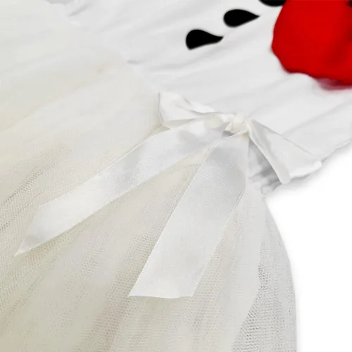 Vista 3 de Remimi Vestido tutú de tul en capas de manga larga con volantes para niñas de 1 a 6 años de Halloween