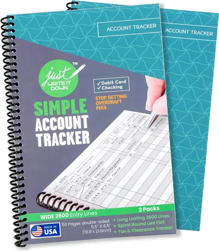 Vista 10 de The Superior Register Cuaderno para el registro de cheques y tarjetas de débito, sencillo cuaderno de control de cuentas y contabilidad financiera