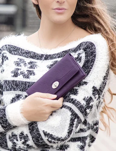 Vista 4 de Mundi - Cartera File Master con bloqueo RFID para mujer con bolsillo para cambio