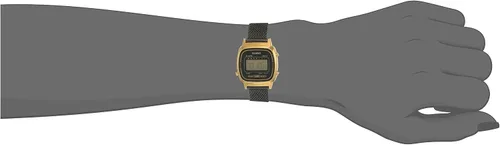 Vista 6 de Casio LA670WEMB-1DF Reloj digital de cuarzo negro de acero inoxidable para mujer