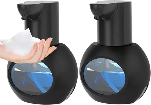 Vista 10 de Dispensador automático de jabón espumoso de 15 oz/420ml, desinfectante de manos espumoso, soporte de pared sin contacto con 4 niveles, dispensador