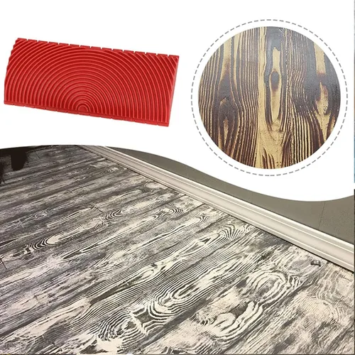 Vista 4 de 4 herramientas de grano de madera, herramienta de pintura de granulado de madera, herramienta de rodillo de pintura texturizada, herramienta
