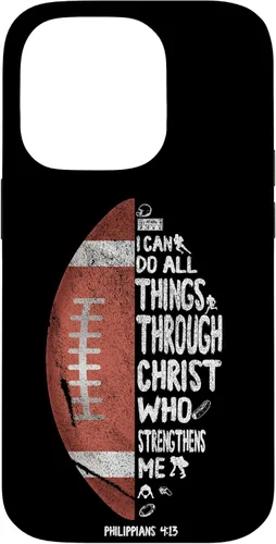 Vista 16 de iPhone 13 I can do all things through Christ Philippians 4:13 - Funda de fútbol