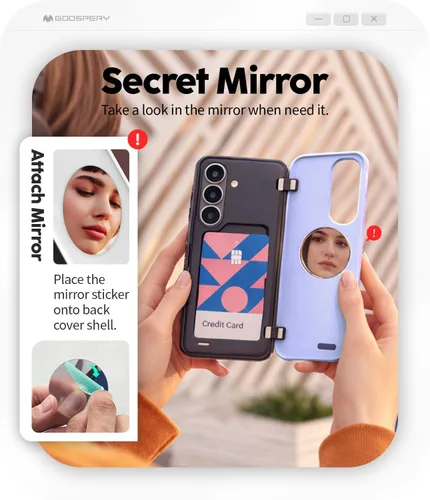 Vista 25 de GOOSPERY Parachoques magnético para puerta compatible con Galaxy S9 Plus, tarjetero tipo billetera con cierre automático por iman, funda protectora