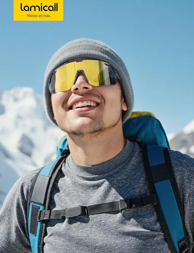 Vista 7 de Lamicall Gafas de sol deportivas polarizadas de 0.85 oz para hombres y mujeres, gafas con protección UV400, para correr, ciclismo, béisbol, pesca