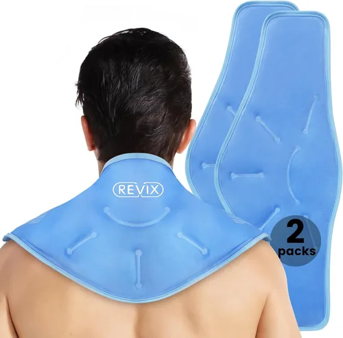 Vista 13 de REVIX Envoltorio de Hielo para Cuello Paquete de Hielo para Cuello y Hombros, Terapia para Promover la Flexibilidad y Movilidad, Paquetes de Gel