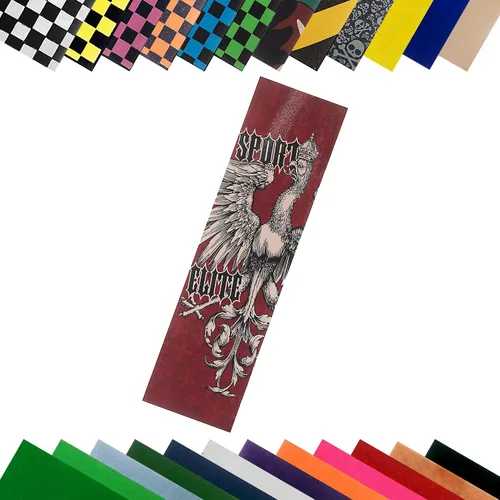 Vista 9 de TURBO Hoja de cinta adhesiva para monopatín 9 x 33 pulgadas, negra Negro