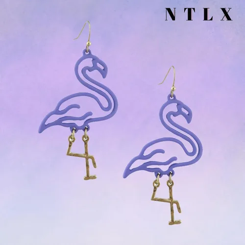 Vista 5 de Aretes colgantes bohemios para mujer, diseño de flamenco, palmera, cactus, planta de piña, revestimiento de goma, delicados, ligeros, hermosos