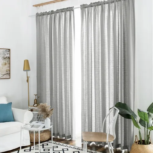Vista 27 de Melodieux Cortinas de Niveles Semitraslúcidas Negras de 24 Pulgadas de Largo para Cocina, Cafetería, Dormitorio, Ventanas Pequeñas, Aspecto de Lino