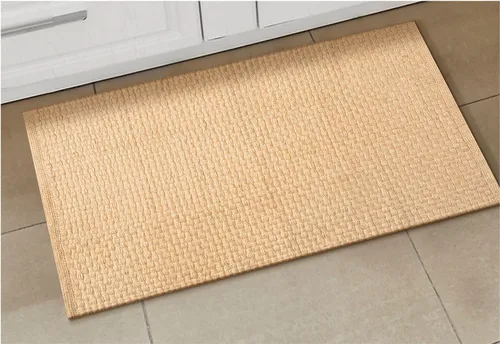 Vista 4 de Lightnpro - Alfombra trenzada de yute tejida a mano de 2 x 3 pies, tejido liso, color natural, alfombras bohemias reversibles para cocina, sala