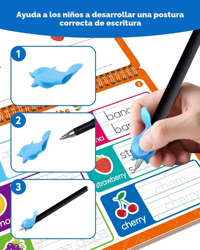 Vista 7 de Libros mágicos de práctica de escritura con ranuras para niños, cuaderno grande de escritura a mano con ranuras, cuaderno reutilizable para aprender