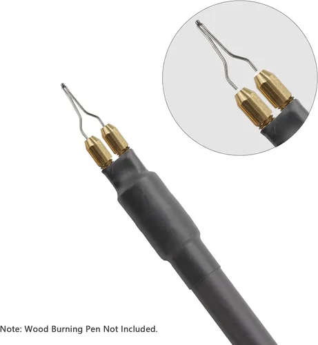 Vista 3 de WANDART 5 puntas de bola de leña con estuche para WANDART 60W Kit profesional de quema de madera con estuche