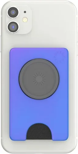 Vista 4 de Cartera para teléfono PopSockets con agarre expandible para teléfono, tarjetero para teléfono, PopWallet sólido - Neo Noir