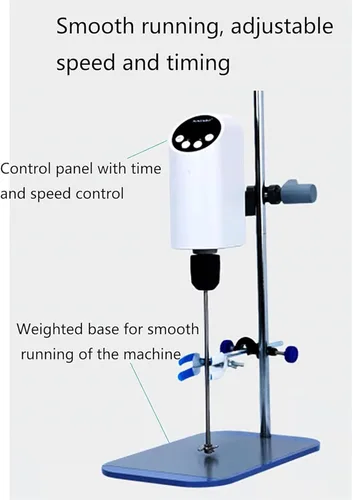 Vista 5 de Laboratory Electric Booster Mixer with LCD Screen, 100-2000rpm Speed Range, 0.5-10mm Drill Clamping Range for Efficient Liquid Mixing