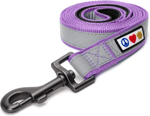 Vista 28 de Pawtitas - Correa personalizada de 6 pies para perro rosa XS/S con nombre y número de teléfono bordados, correa fuerte de nylon para razas pequeñas