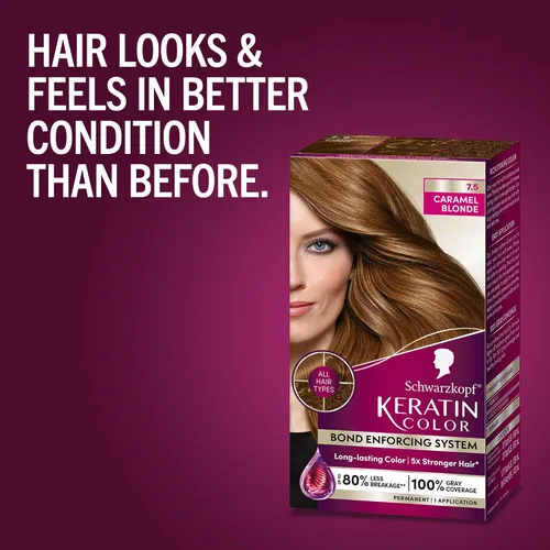 Vista 39 de Schwarzkopf Keratin - Tinte para el cabello rubio, 7.0 rubio ceniza oscuro, coloración permanente de calidad profesional, sistema de refuerzo
