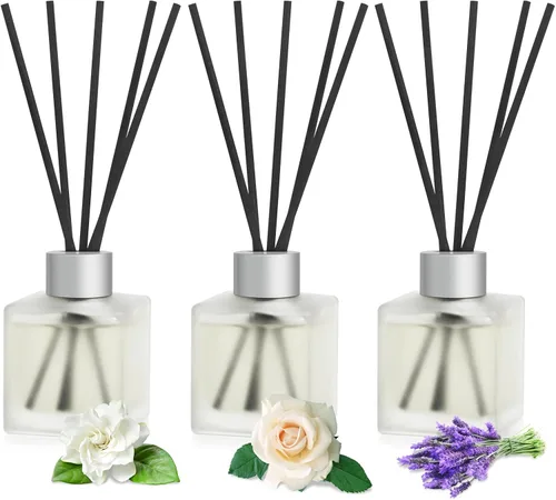 Vista 11 de Difusor de junco, aceite esencial de bambú y té blanco con varillas difusoras para decoración de habitación, 3.4 onzas líquidas (3.4 fl oz) de larga