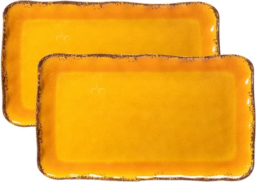 Vista 15 de LEHAHA Bandejas para preparar y servir a la parrilla, bandeja para servir barbacoa, bandejas de melamina para alimentos, juego de 2, gran regalo