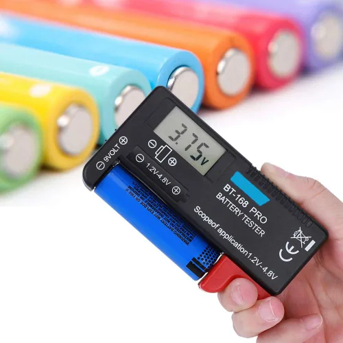 Vista 6 de Walfront BT‑168PRO - Comprobador de batería para pilas de botón (batería de 1,2 ~ 4,8 V, 9 V, pantalla LCD digital)