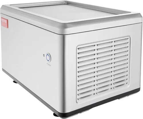 Vista 12 de VEVOR Máquina de helado frito, 12.6" x 8.5", 120 W, máquina para hacer rollos de helado salteado con compresor y 2 raspadores, para hacer rollos