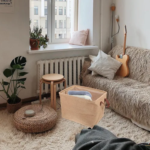 Vista 3 de Alipis Decoración de dormitorio plegable cesta de almacenamiento de gran capacidad impermeable para artículos de ropa