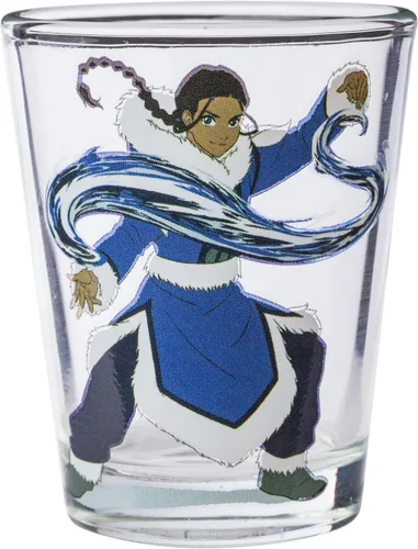 Vista 7 de Silver Buffalo Avatar the Last Airbender con Aang, Katara, Toph, Appa y Momo - Paquete de 4 mini vasos, 1.5 onzas