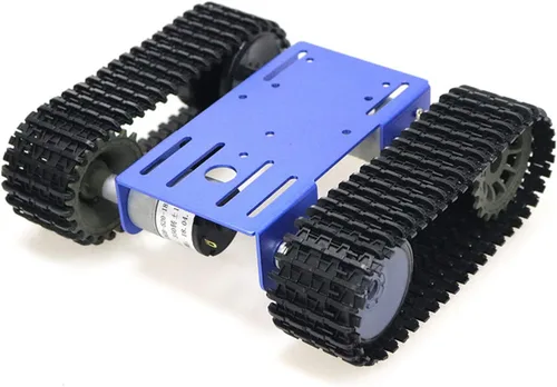 Vista 10 de SmaringWing Kit profesional de plataforma de coche con 2 motores de CC de alto par, modelo eduaccional Caterpillar Robotic Crawler Sciences