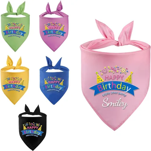 Vista 11 de Bandana personalizada para perro con nombre bordado, bufanda para cuello personalizada, babero triangular, accesorios para mascotas para perros