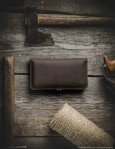 Vista 5 de Funda de cuero para 2 teléfonos, iPhone 15 Pro Max / 15 Plus, 14/13 / 12, 13/12 Mini, billetera doble, marrón madera, bolsa para teléfono móvil