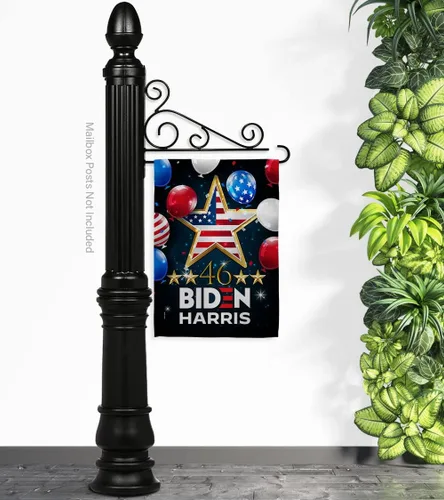 Vista 13 de Biden Harris Flag Juego de 46 banderas de jardín, soporte de pared patriótico, voto, presidente demócrata, republicano, Tea Party, Estados Unidos