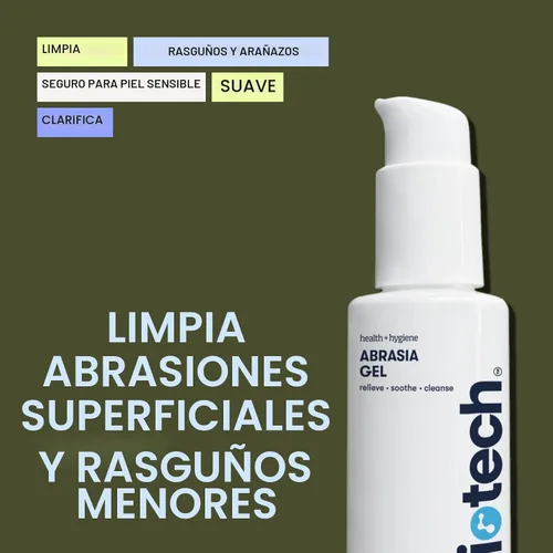 Vista 2 de BRIOTECH Gel de abrasión, limpiador de ácido hipocloroso para cortes y rasguños menores, hidrogel HOCl vegano, alivio de la irritación de secado