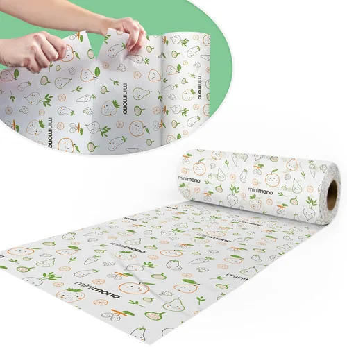 Vista 12 de Minimono Tapete de salpicaduras para bebé debajo de la silla alta – 30 alfombrillas desechables e impermeables – 40 x 47 pulgadas tapete
