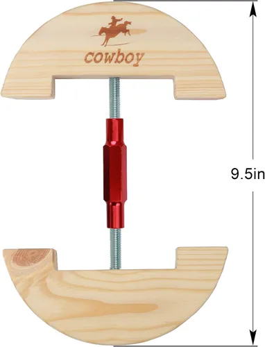 Vista 4 de Cowboy Camilla de sombrero, tamaño pequeño de 6 12 a 9 12 - hebilla ajustable colorida resistente (S, rojo)
