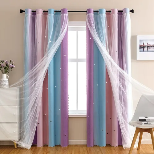 Vista 37 de XiDi - Cortinas para decoración de dormitorio Beige34/54/1