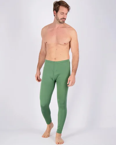Vista 4 de Real Essentials Paquete de 3: ropa interior térmica para hombre, capa base, pantalones con forro polar con bragueta – parte inferior larga