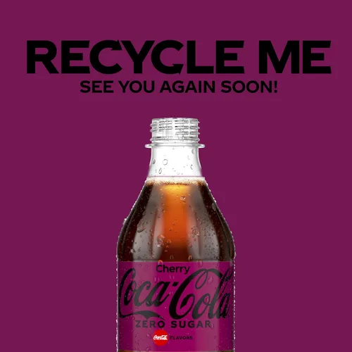 Vista 6 de Coca-Cola Cherry Coke Zero Sugar 16.9 fl oz Paquete de 12