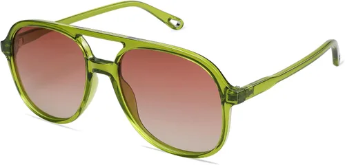 Vista 21 de SOJOS Gafas de sol de aviador polarizadas retro para mujer SJ2174 Tortuga ámbar/marrón