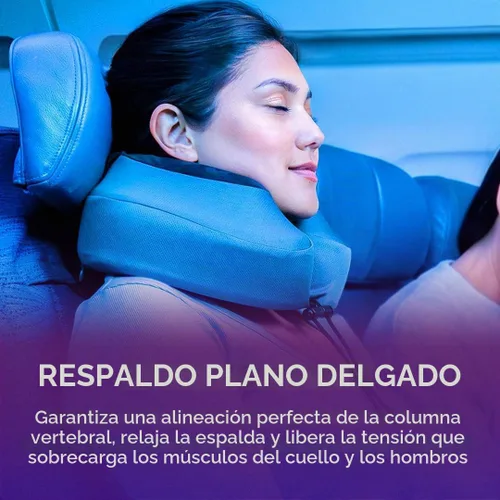 Vista 6 de Cabeau Evolution S3 Almohada de viaje – Se sujeta al asiento del avión – Asegura que tu cabeza no se caiga hacia adelante – Relájate con espuma