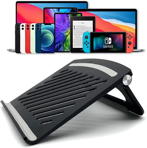 Vista 7 de Soporte para computadora portátil estable plegable ajustable multiángulo para computadora de escritorio con ventilación para Mackbook, Lenovo, Dell